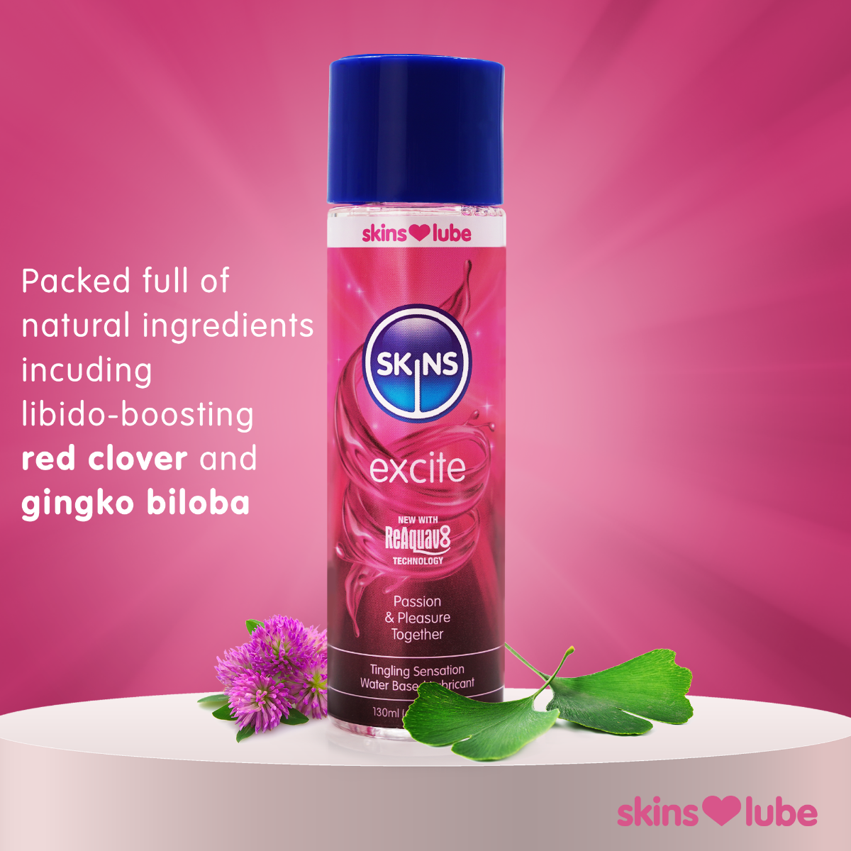 Skins Excite Tingling Water Based Lubricant 4.4 fl oz (130ml) - Image 3