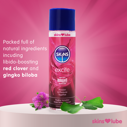 Skins Excite Tingling Water Based Lubricant 4.4 fl oz (130ml) - Image 3