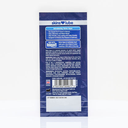 Skins Aqua Water Based Lubricant - 5ml Foil - Image 2